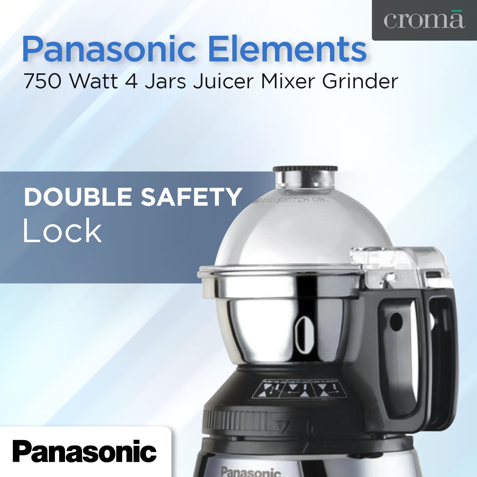 Buy Panasonic 750 Watt 4 Jars Juicer Mixer Grinder (Double Safety